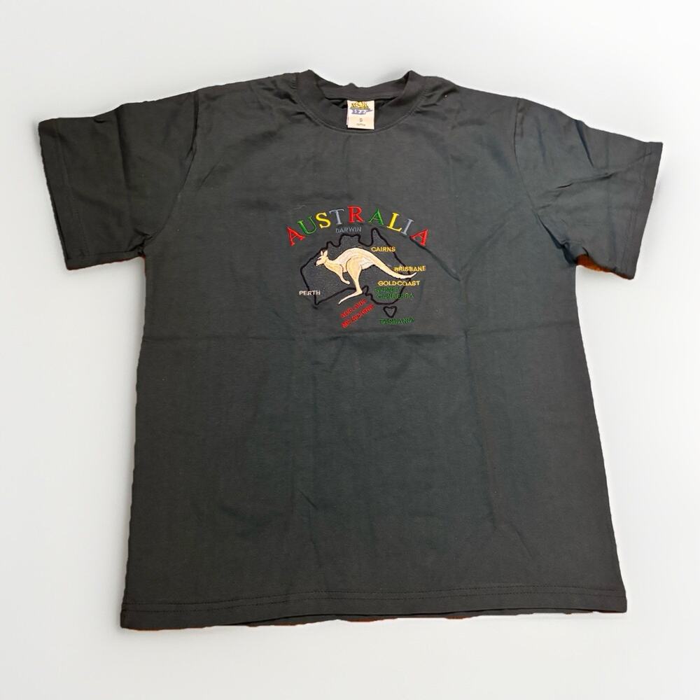 Vintage Australia Kangaroo T Shirt Small Blue Travel Souvenir Graphic
